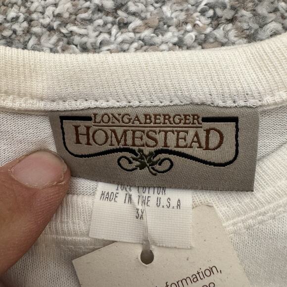 Longaberger Homestead Tshirt Plus 3X Americana Stars Old Glory Patriotic Vintage - Picture 7 of 9
